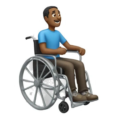 guy in a wheel chair sticker
