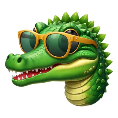 crocodile with sunglasses sticker