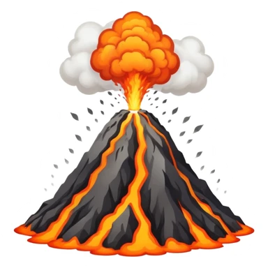 volcano eruption sticker