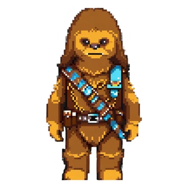 Chewbacca from Star Wars with his bandolier sticker