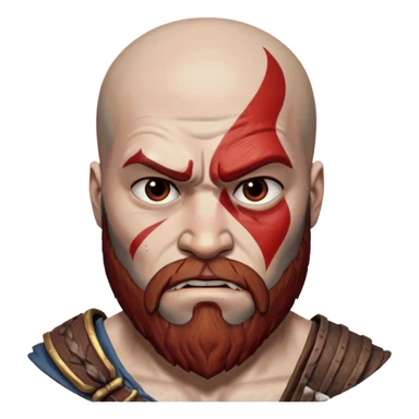 Visage de Kratos du jeu PlayStation sticker