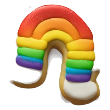 Create me a Christmas sugar cookie and make it a rainbow color sticker