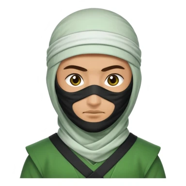Ninja arab green and white  sticker
