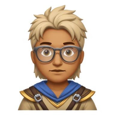 Glasses-Wearing wild Warrior sticker