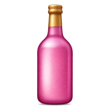 pink sparkly bottle of alcohol sticker
