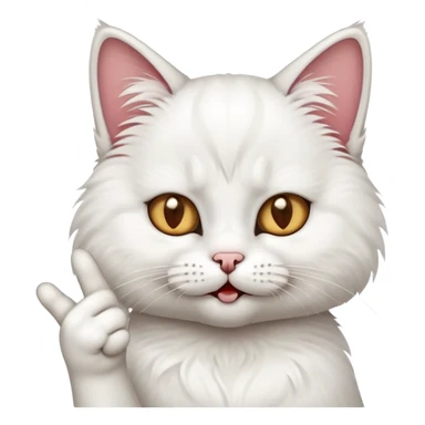 the cat showing middle finger  sticker