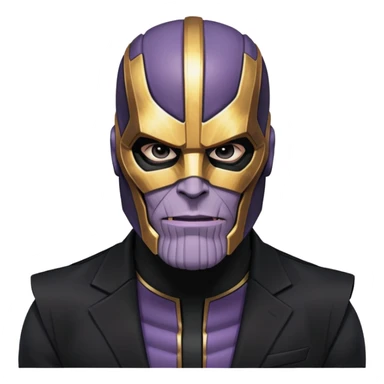 Thanos as Squid Game Front Man with black mask sticker
