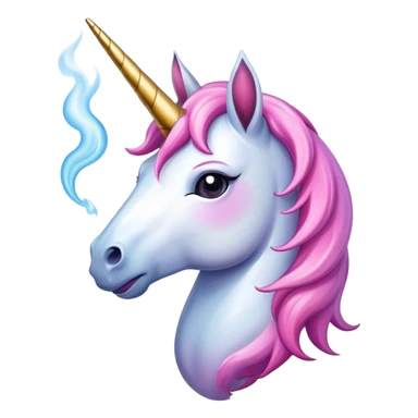 unicornio fumando sticker