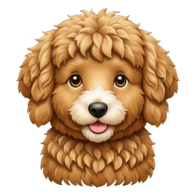 Dark brown golden doodle sticker