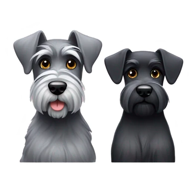 Giant schnauzer and miniture schnauzer sticker