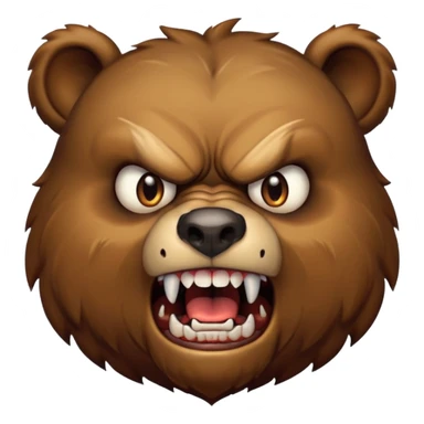 Angry bear head sticker