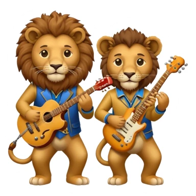 lion as Musicians sticker