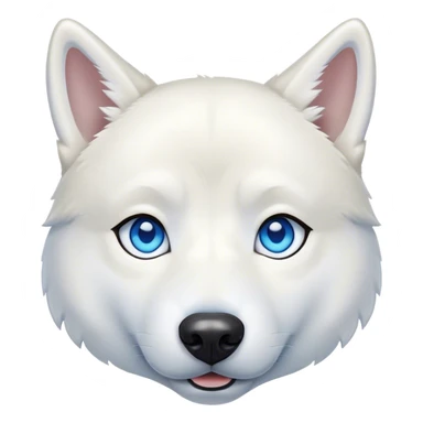 Husky tout blanc avec les  yeux bleues  sticker