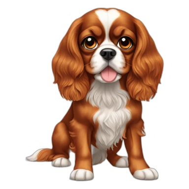 dog Cavalier King Charles Spaniel full height sticker