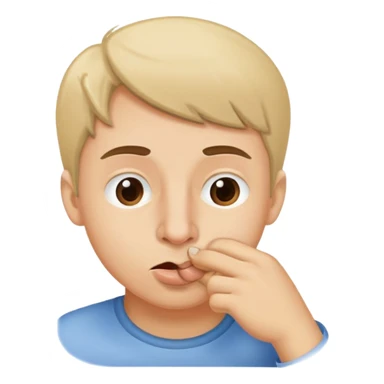 person picking their nose sticker