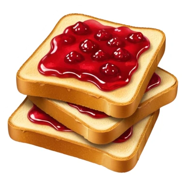 toasts with strawberry jam on top sticker