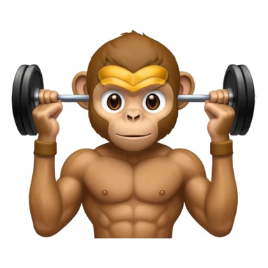 Monkey in a gym sticker