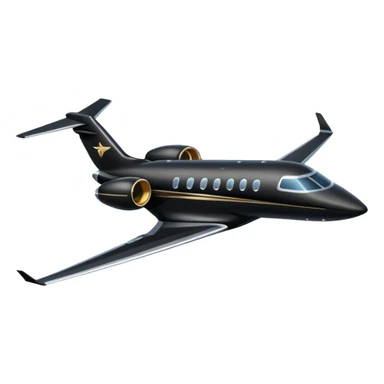 Black private jet sticker