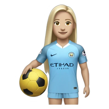 Haaland avec le maillot de Manchester City sticker