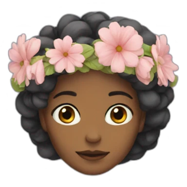 flower crown without girl sticker