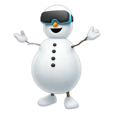 Snowman in vr headset,full body sticker