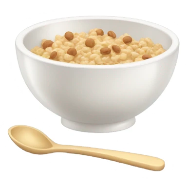 Cream cereal milk at bowl and spoon sticker