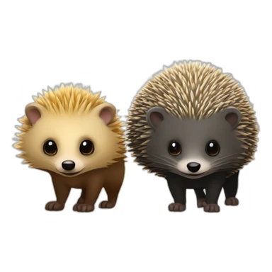 hedgehog and honeybadger sticker