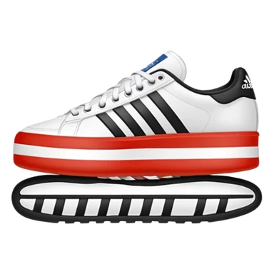 Adidas white stripes black face sticker