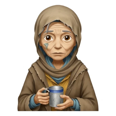 begger woman sticker