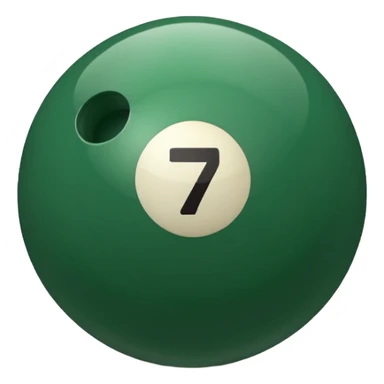 green billiard ball 7 number sticker