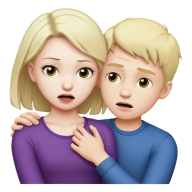 girl strangling boy sticker