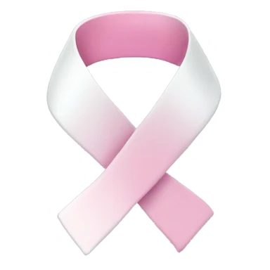 white ribbon with pink hues sticker
