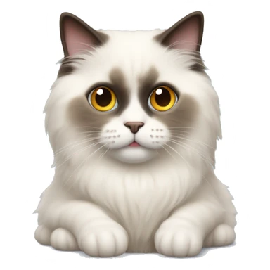 Ragdoll cat with heart eyes sticker