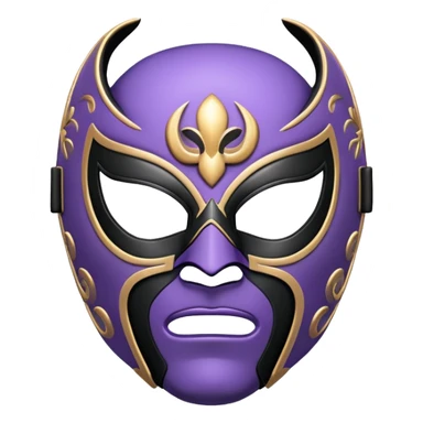 black and lavender luchador mask sticker