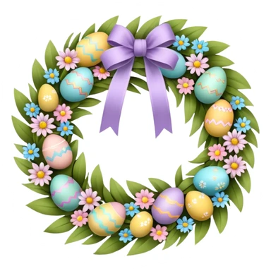flower easter wreath sticker