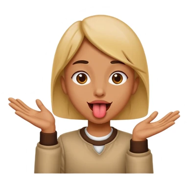 Tounge out hands to the side  sticker