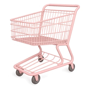 pink shopping cart, variation 1 sticker