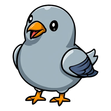 pigeon with angry face sticker