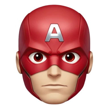 red face vision marvel half body from captain america: civil war sticker