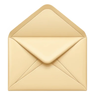 Cream-colored Letter Envelope  sticker