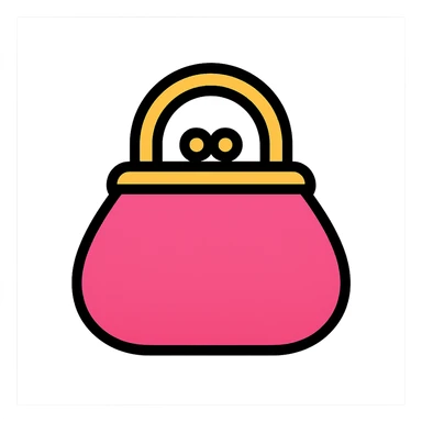 pink purse icon sticker