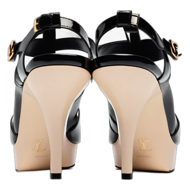 Ysl heel sandal TRIBUTE PLATFORM SANDAL black PATENT LEATHER sticker