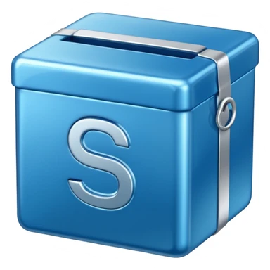 Letters SS in a blue box sticker