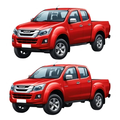 red isuzu d-max pickup truck sticker