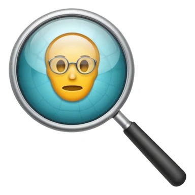 a magnifying glass over a web page, web scraping, minimal and recognizable sticker