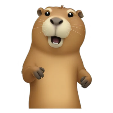 Un capybara qui fait un dab sticker