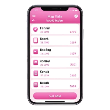 online booking schedule (pink) sticker