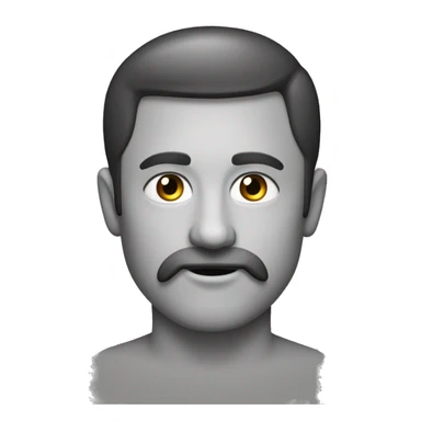 Home noir 1m78 93 kilogrammes qui a une barbe impeu courte est le yeux ronde sticker