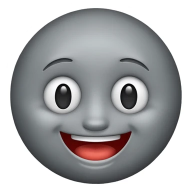 happy face emoji  grey colored sticker