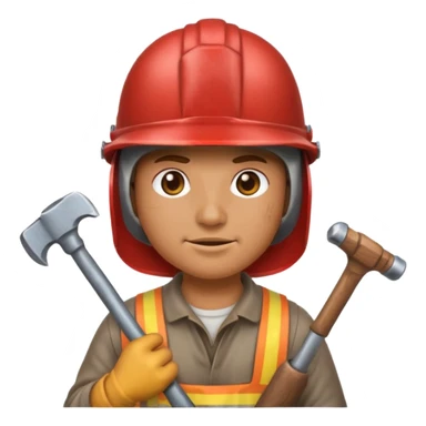 An emoji representing the ironman challenge for an Albion Online mmorpg player who crafts everything themselves the hard way, and does not buy or sell items in-game. sticker